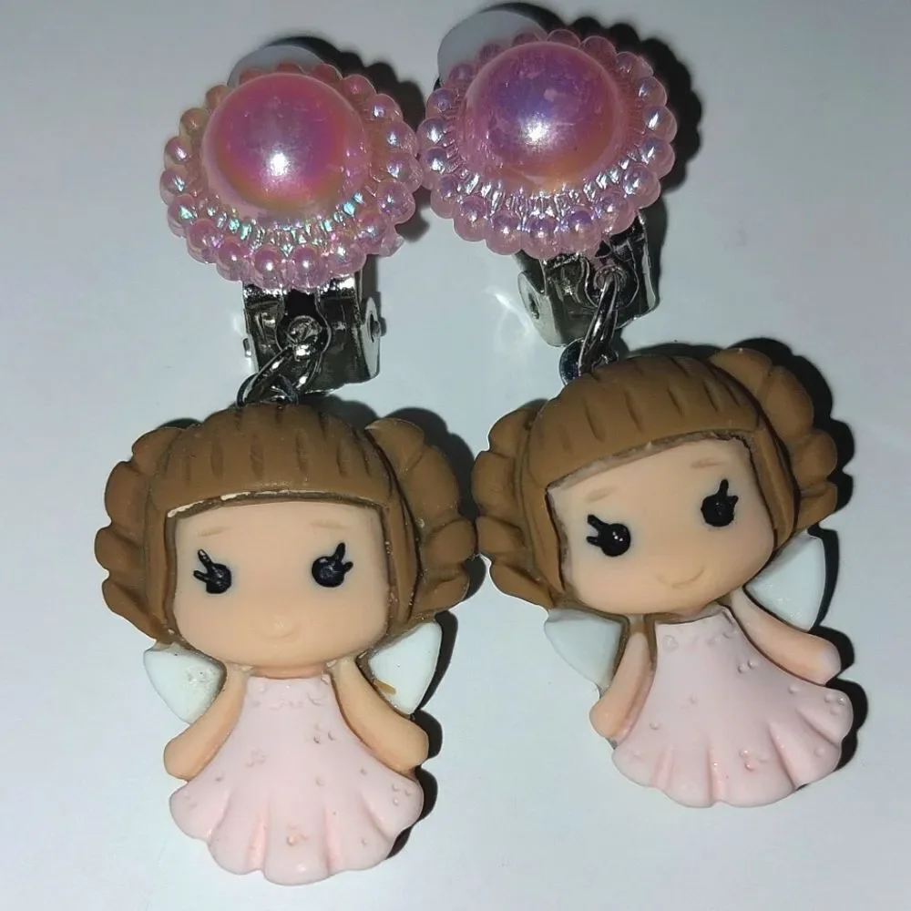 Hand Crafted Beautiful fashion clip-on kids earrings